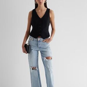 NWT Editor Button Front Blazer Vest